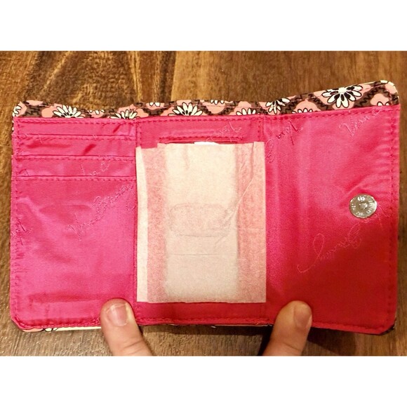 Vera Bradley Small Kisslock Wallet in Mocha Rouge Pattern NWT!! - Picture 3 of 4